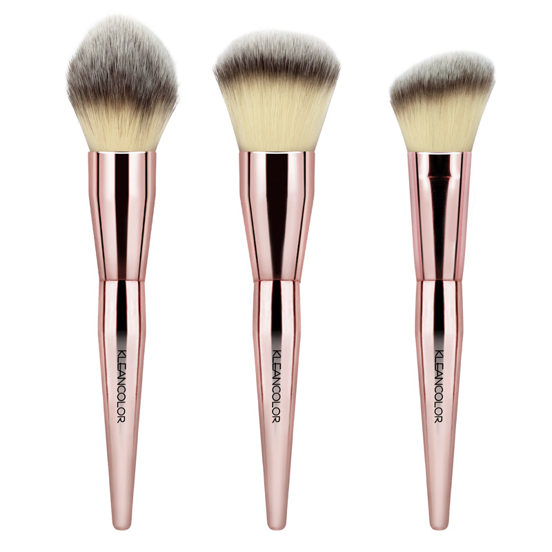 STOP & SMELL THE ROSES-3 PIECE FACE BRUSH SET